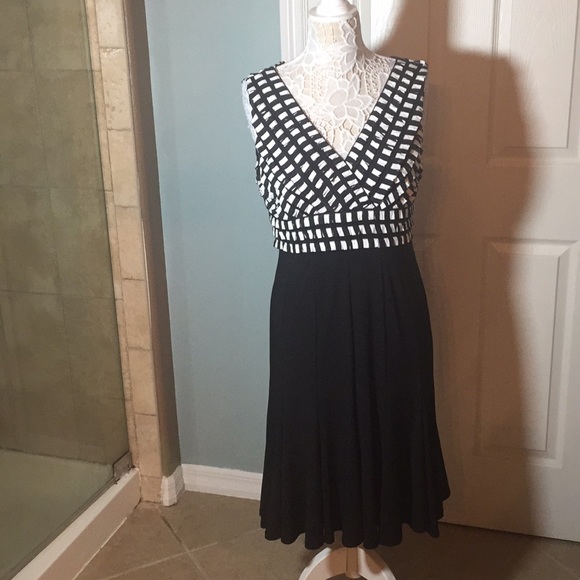 Joseph Ribkoff | Dresses | Joseph Ribkoff Black White Ruffle Dress ...